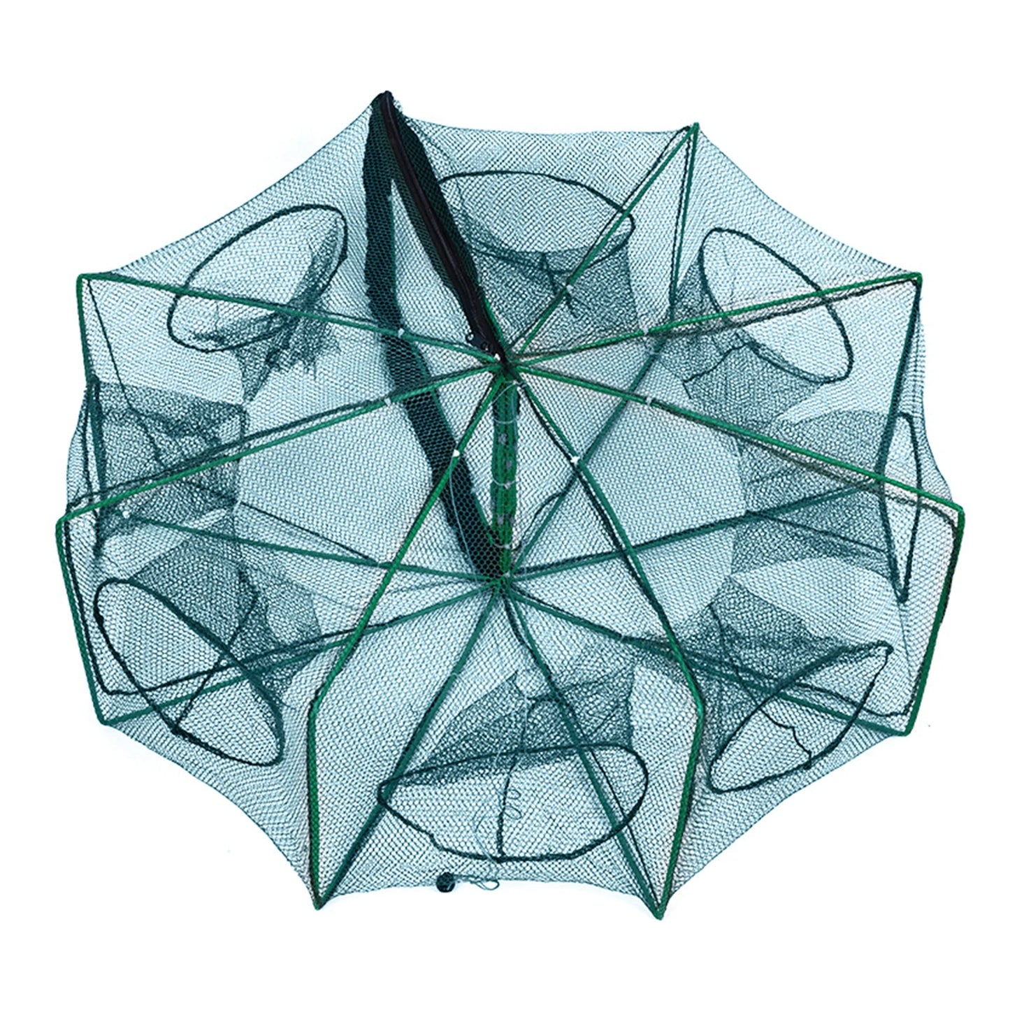 Collapsible Fishing Trap Underwater Foldable Minnow Catchers for Riverbed & Coastal Fishing Use Peaceful Pleasures Health and Wellness L 8 holes