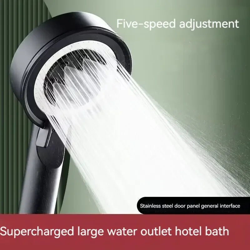 5-Mode High Pressure Rainfall Shower Head with Filter