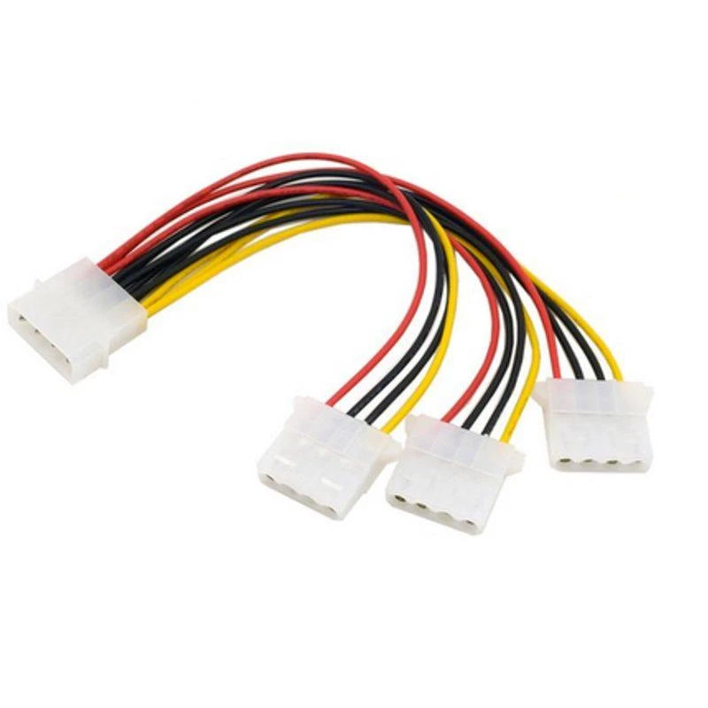 10/5/2/1PCS 4Pin IDE Power Cables 4 Pin Molex Male To 3 Port Molex IDE Female Power Supply Splitter Adapter Cable 20cm 22AWG Peaceful Pleasures Health and Wellness