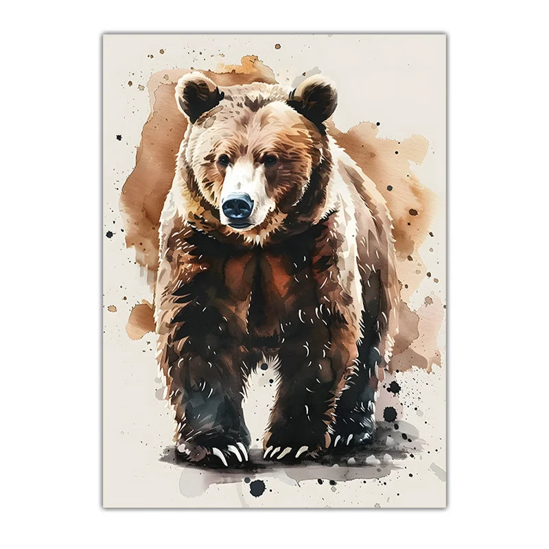 Modern Minimalist Tiger Canvas Wall Art – Wildlife Poster Print Canvas Wall Art Peaceful Pleasures Health and Wellness 02 15x20cm No Frame China Mainland
