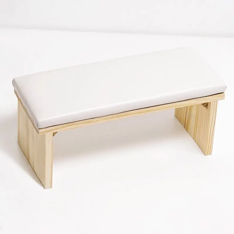 2 Colors Hand Pillow Tool Log Simple Style Mat Can Be Placed On The Phototherapy Machine Net Red Solid Wood Light Luxury Table Peaceful Pleasures Health and Wellness WHITE