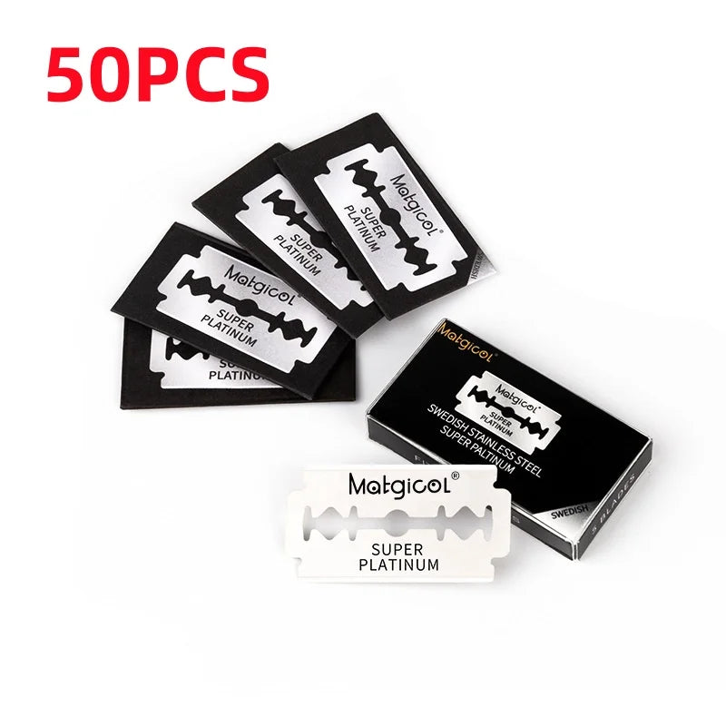 100-Pack Double Edge Safety Razor Blades | Stainless Steel