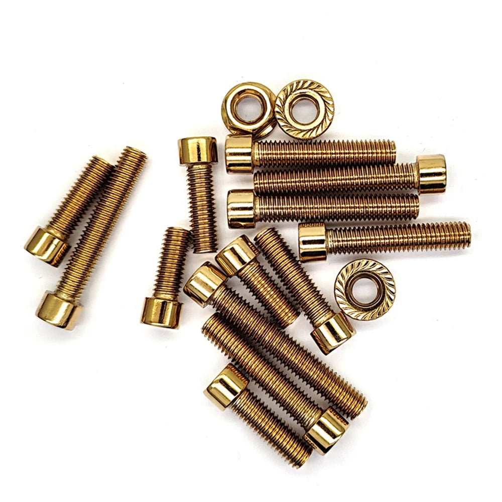 Gold Titanium Plated M3–M10 304 Stainless Hex Socket Screws