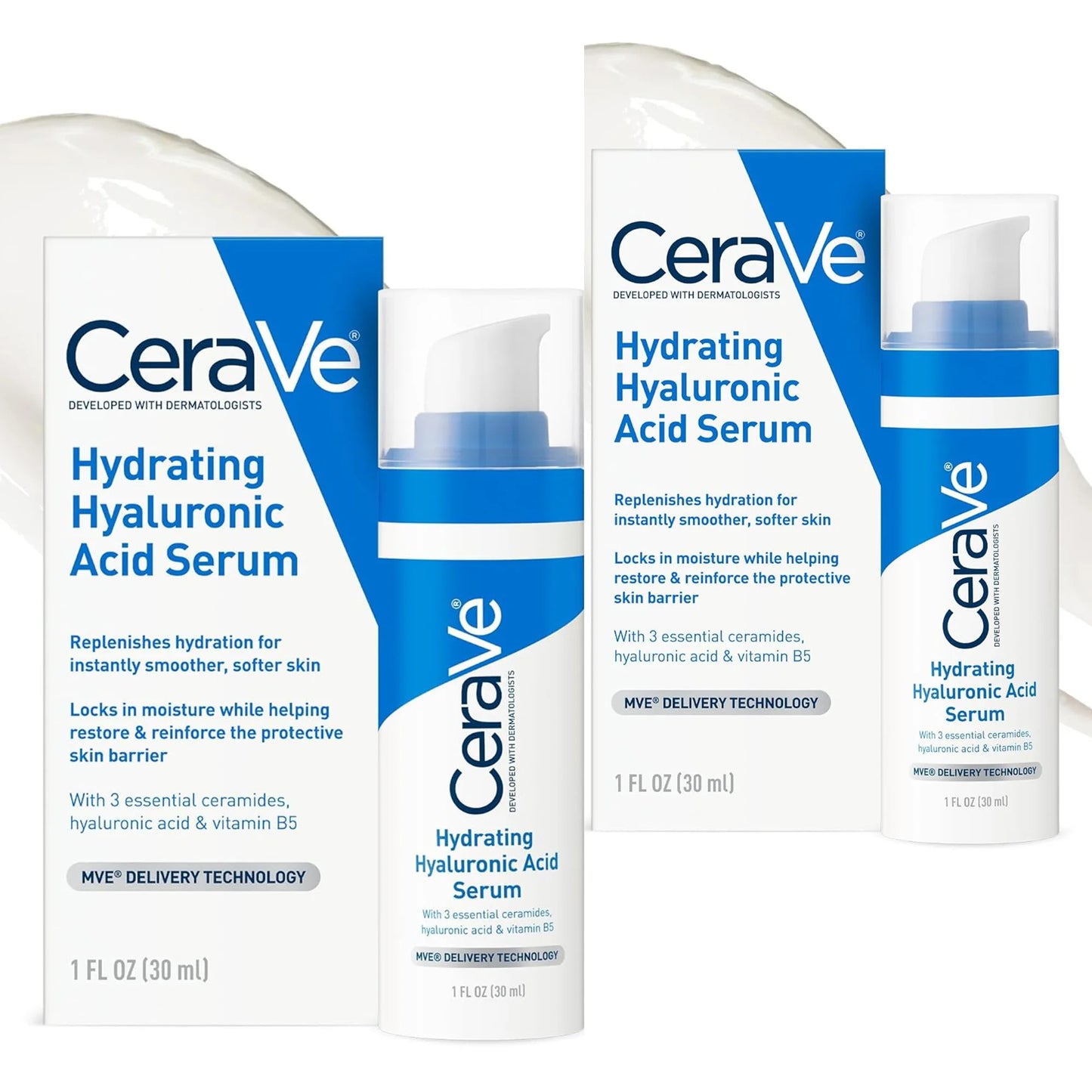 CeraVe Hyaluronic Acid Serum – Vitamin B5 & Ceramides, 1 oz