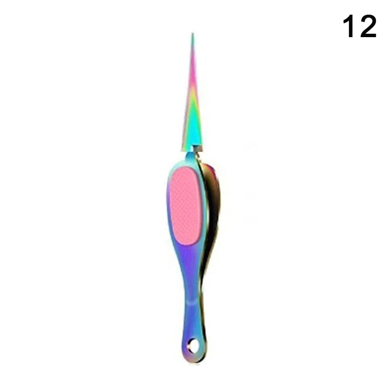 Reverse Tweezers Straight Curved Tweezer X-shaped Stainless Steel Multifunctional Eyelash Curler Extension Antislip Makeup Tool Peaceful Pleasures Health and Wellness 12