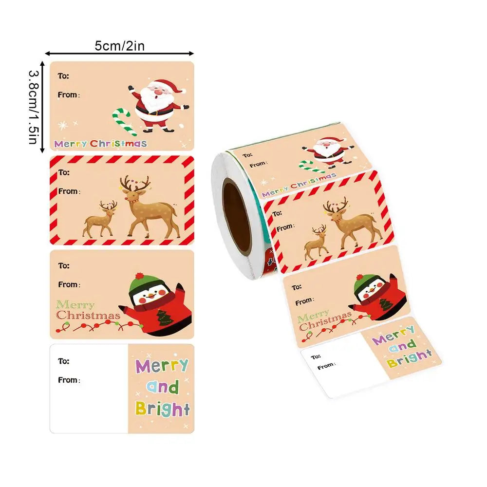 500-Piece Christmas Tag Stickers Roll – Holiday Labels & Seals Holiday Label Stickers Peaceful Pleasures Health and Wellness 02 China Mainland other