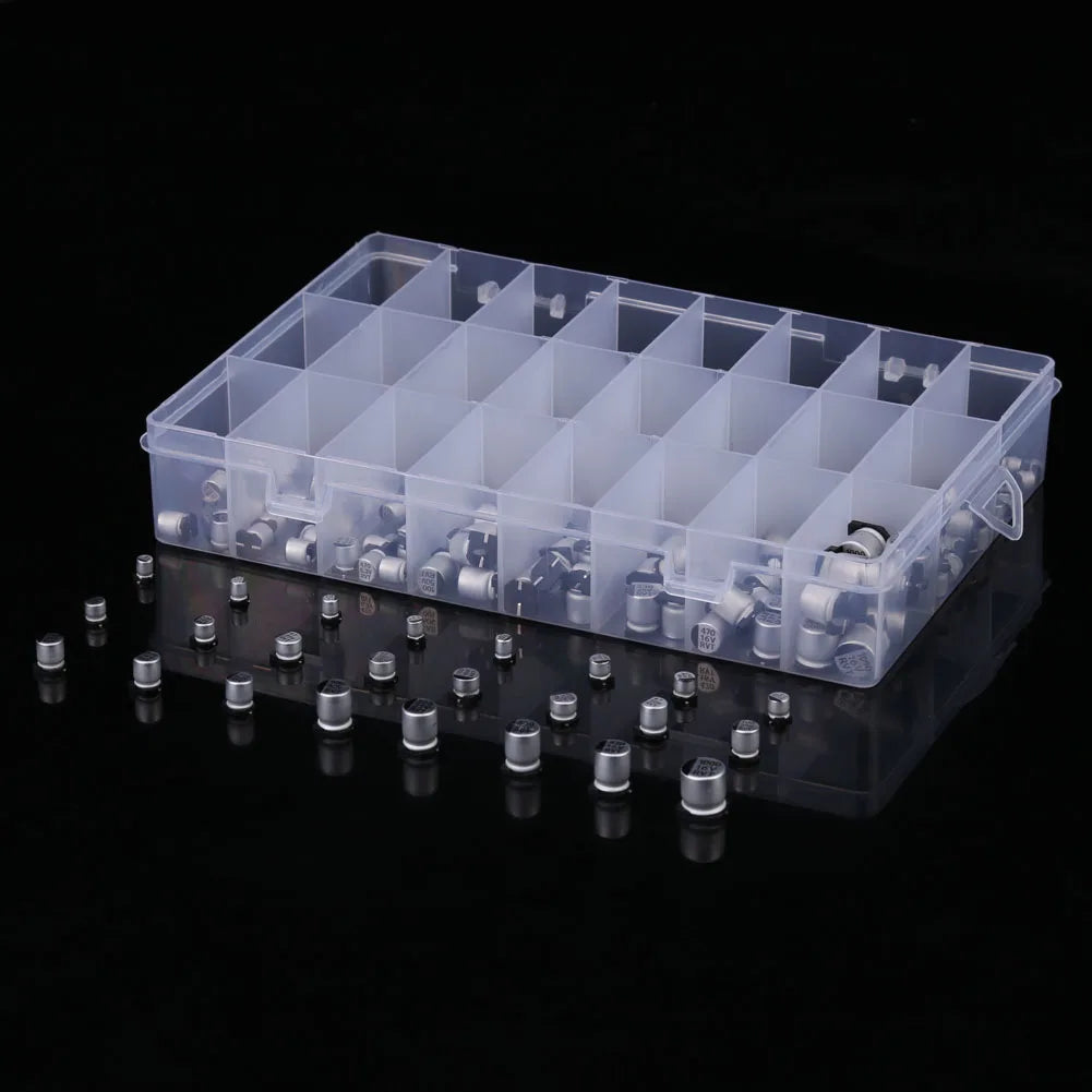 24 Values SMD Aluminum Electrolytic Capacitor Assorted 1uF 1000uF