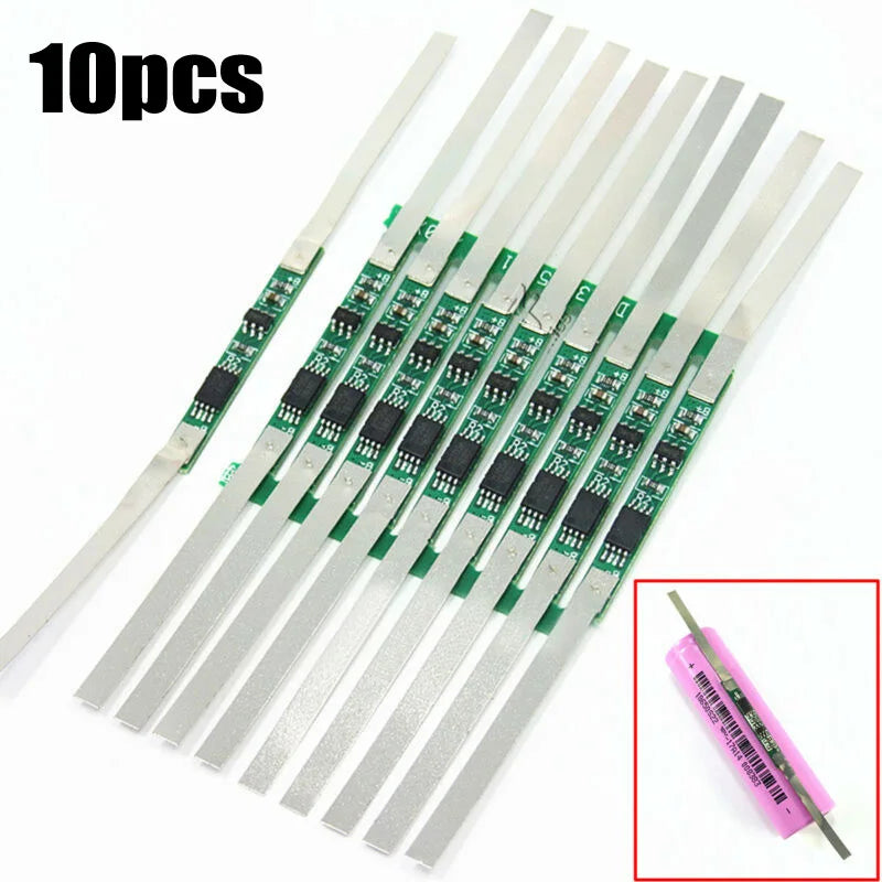1S 3.7V Li-Ion BMS Protection Board + Nickel Strip (10/20pcs)