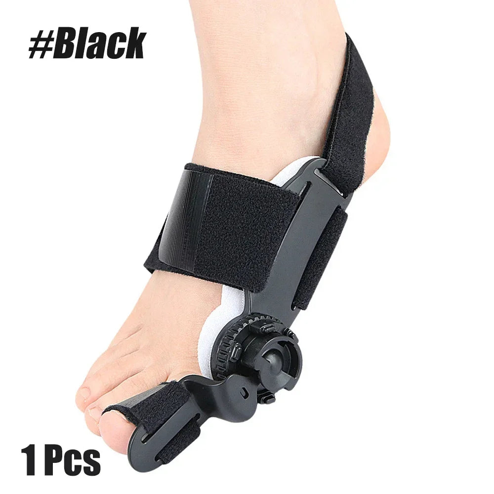 2-in-1 Bunion Corrector – Adjustable Toe Splint for Hallux Valgus Bunion Corrector Brace Peaceful Pleasures Health and Wellness Black-1PCS