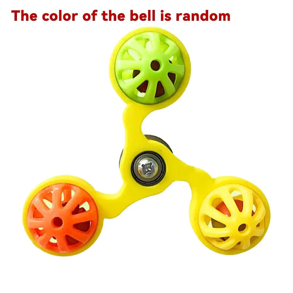 Parrot Interactive Rotating Bell Windmill Chew Toy, Bell Ball Turntable Anti-Boredom Self-Play for Budgie Lovebird Parakeets Peaceful Pleasures Health and Wellness Yellow