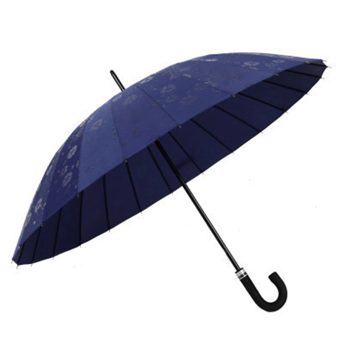 Long Handle Umbrellas Ultra Large Retro Style Umbrella J Stick 24 Ribs Dual-Use Umbrellas Strong Windproof Umbrellas Peaceful Pleasures Health and Wellness deep cerulean
