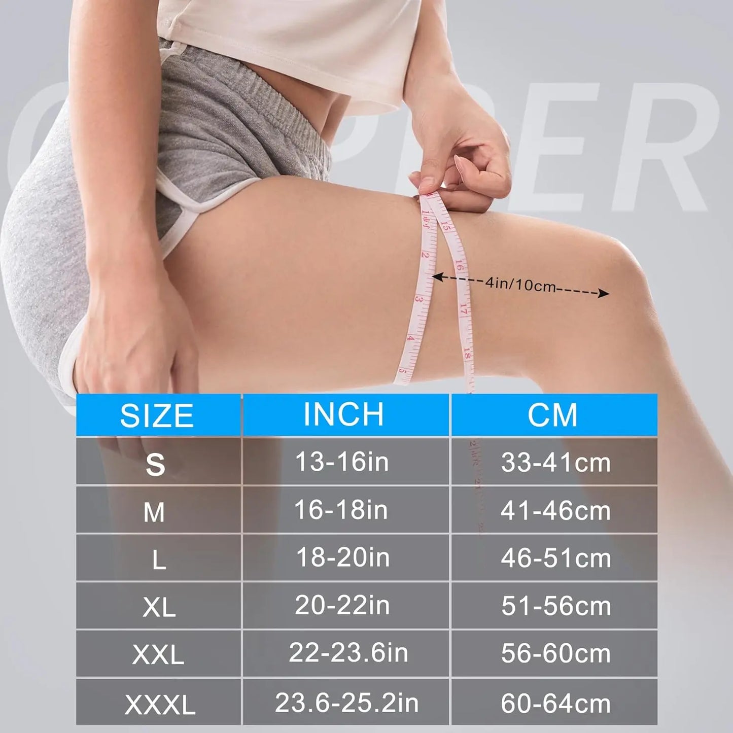 Copper Knee Braces with Strap for Knee Pain Women and Men, Joint Pain Relief, Knee Support for Working, Running, Weightlifting Peaceful Pleasures Health and Wellness