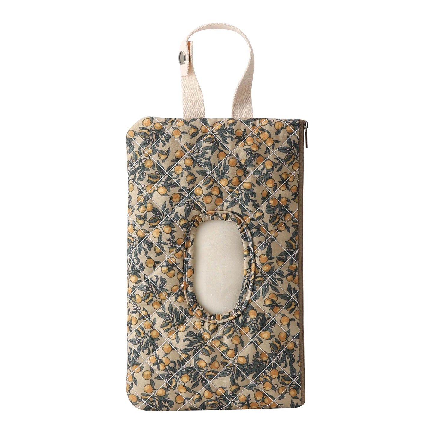Floral Quilted Baby Wipes Case | Stroller Hanging Dispenser
