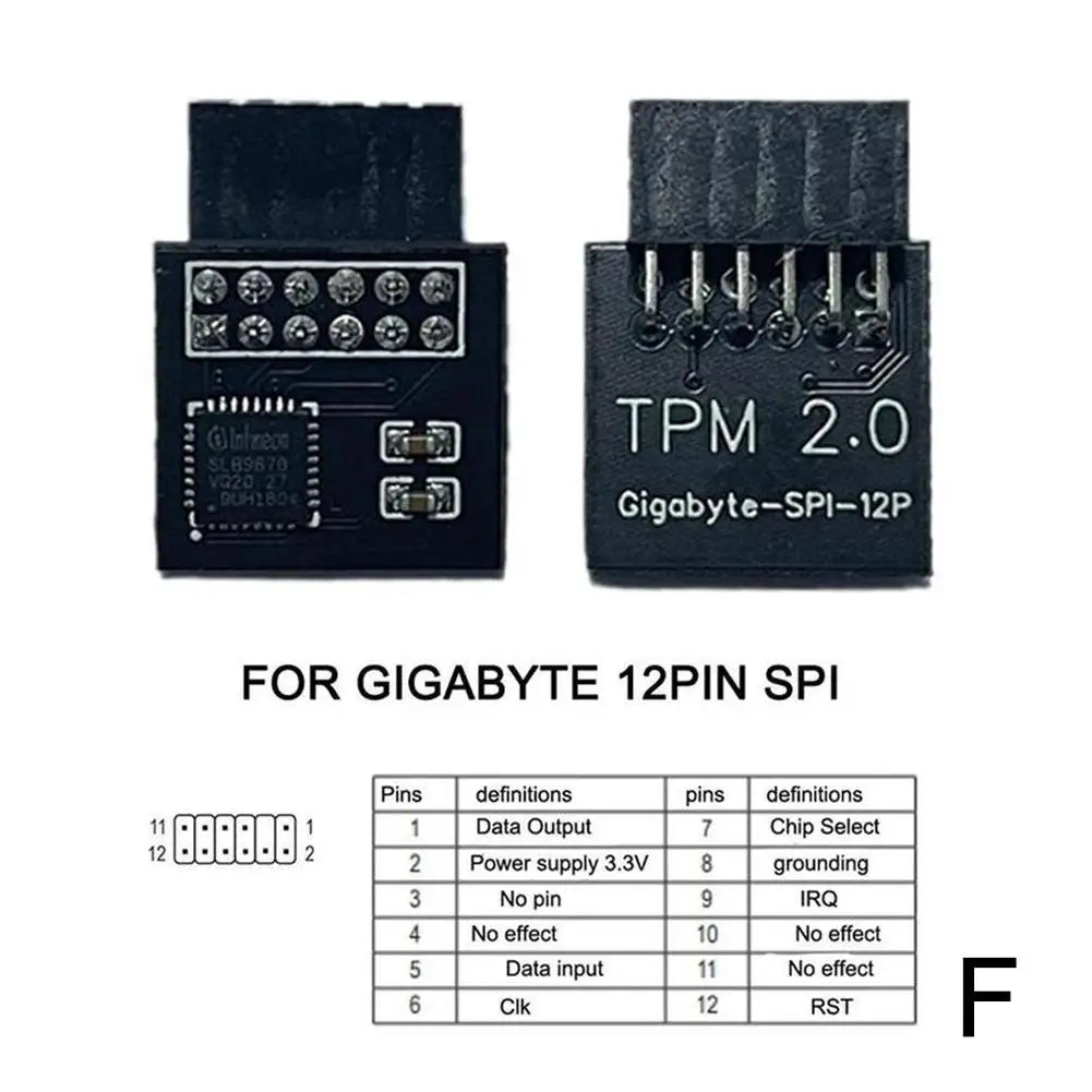 TPM 2.0 Encryption Security Module Remote Card Supports Multi Brand Motherboards 12 14 18 20-1pin Pins Peaceful Pleasures Health and Wellness F
