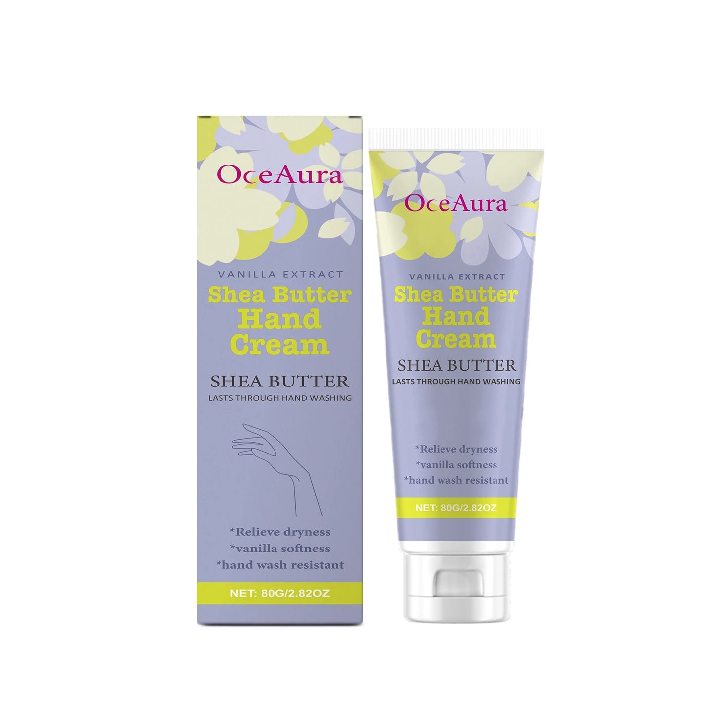 Shea Butter Hand Cream Nourishing Care Deep Hydration Anti Cracking Fast Absorbing Non-Greasy Winter Moisturizing Hand Cream Peaceful Pleasures Health and Wellness 80g Boxed