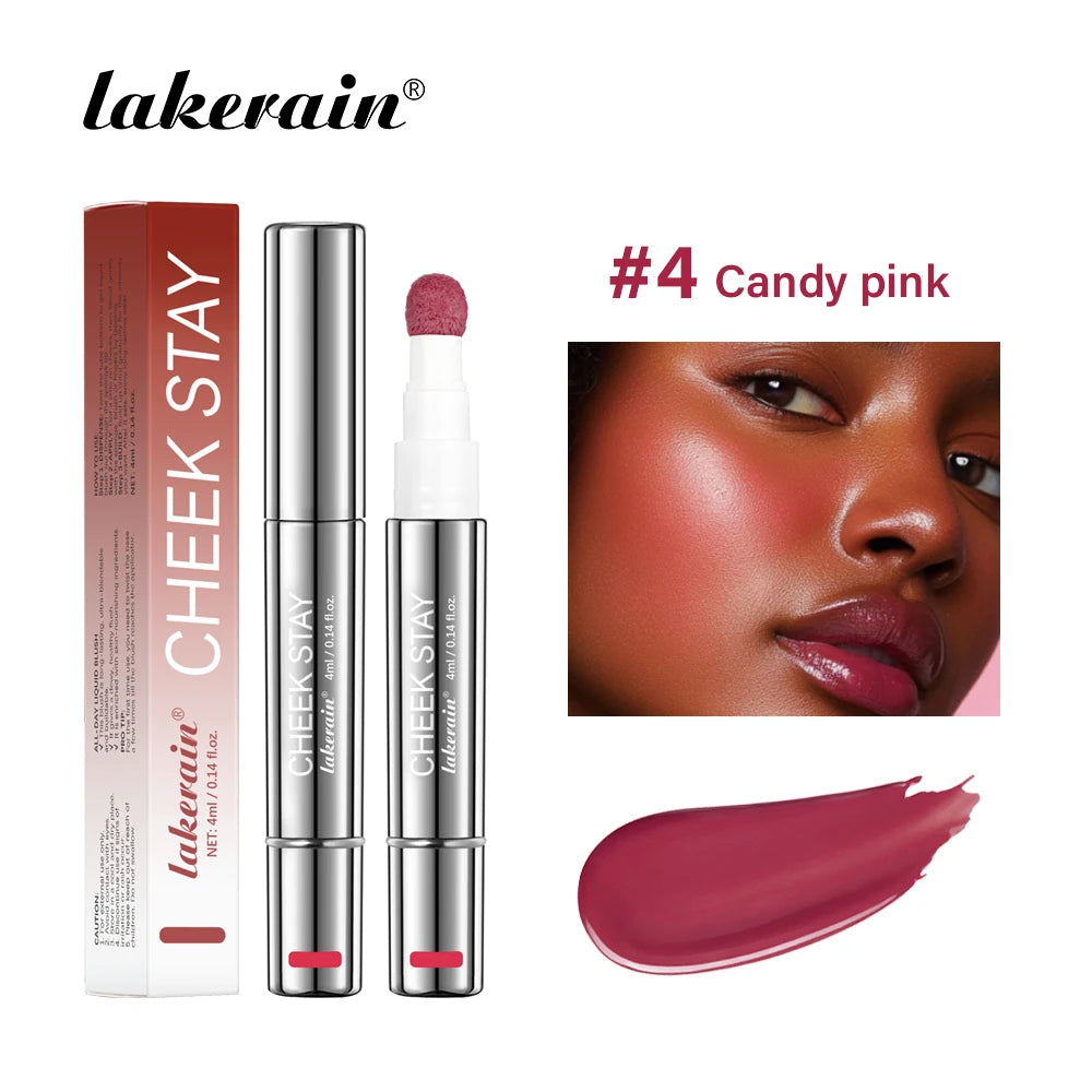 6 Colors Liquid Sponge Cheek Blusher Face Highlighter Long Lasting Natural Skin Tint Face Blush Sponge Wand For Cheek Makeup Peaceful Pleasures Health and Wellness 04 candy pink
