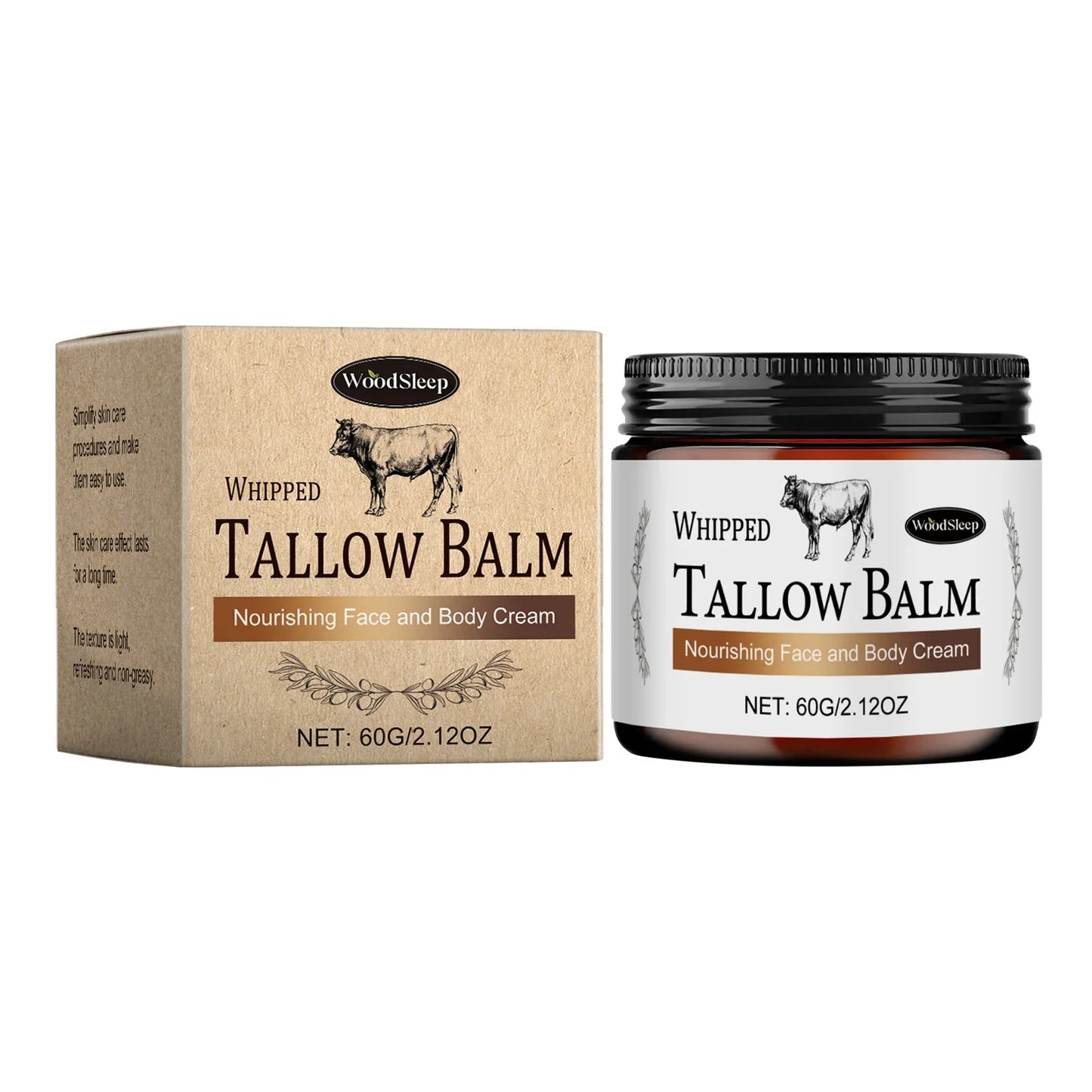 WOODSLEEP Beef Tallow Body Moisturizer Cream 60g