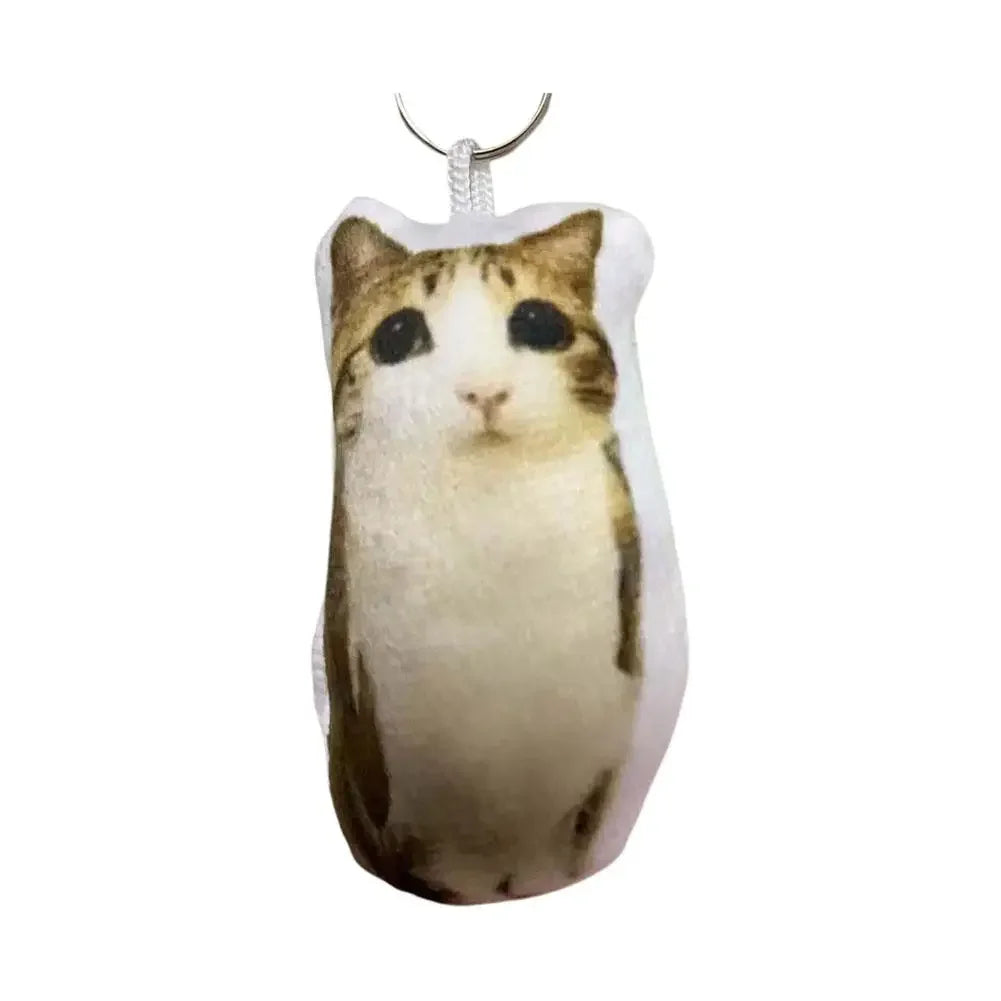 Cat Voice Keychain Toy Sound Hanging Decompression Reverses German Kitten Voice Pendant With Sound Plush Pendant Cute Pet Gift Peaceful Pleasures Health and Wellness 1pcs