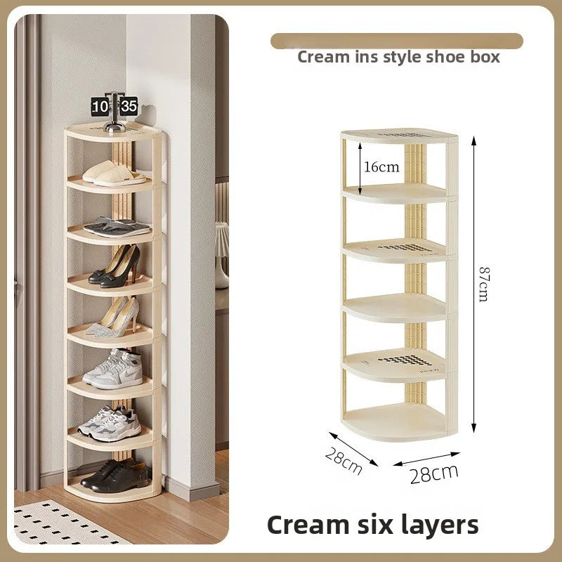 Multi-Tier Shoe Rack | Slim Entryway Organizer & Shelf
