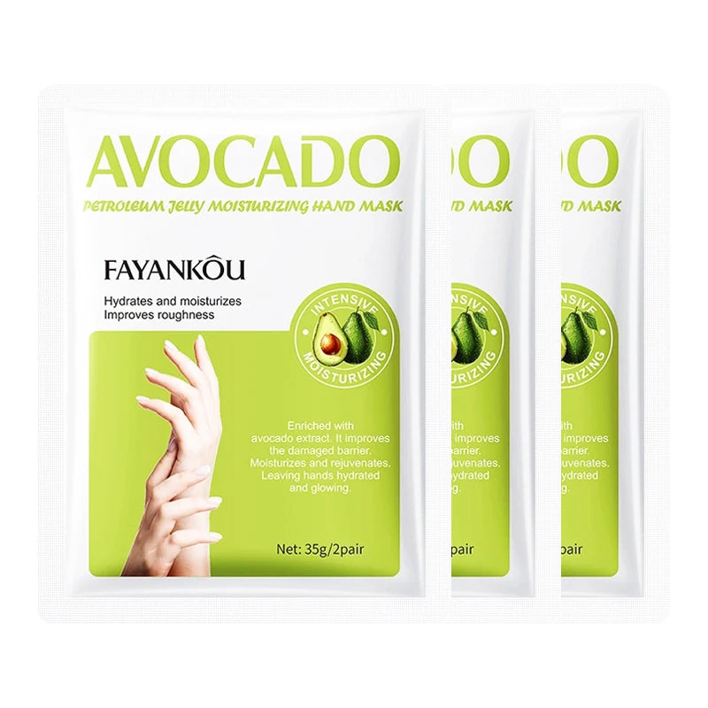 BIOAOUA Avocado Hand Mask – Moisturizing & Anti-Aging (1/3/5 Pairs)