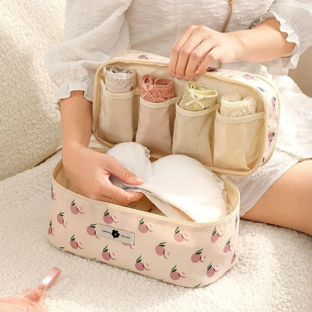 Travel Underwear & Bra Organizer Bag – 3-in-1 Storage Box