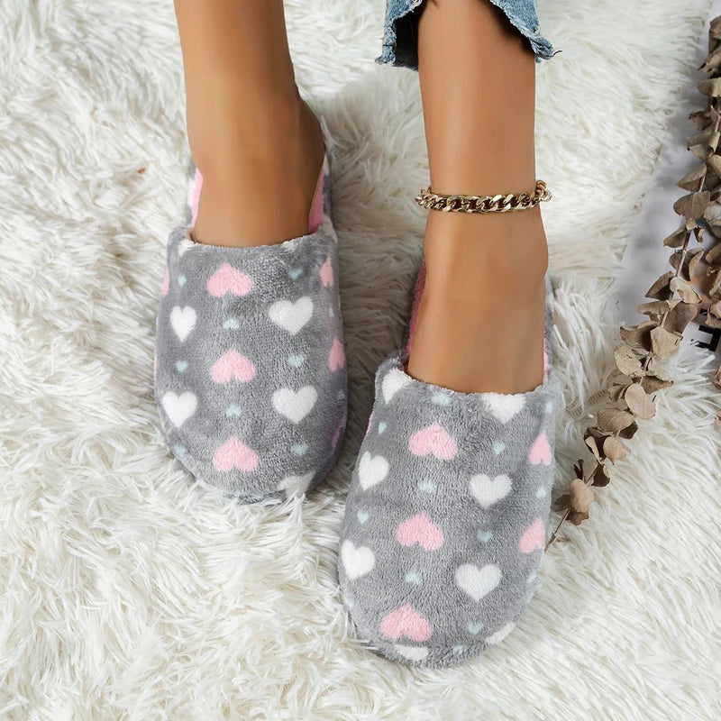 Women's Winter Indoor Slippers | Warm Plush Slip-On House Slides