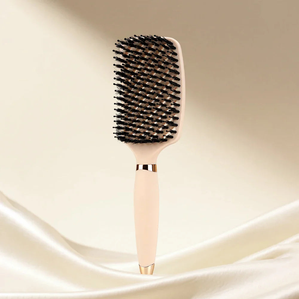 Hog Bristle Anti-Static Air Cushion Comb – Wet & Dry Hair