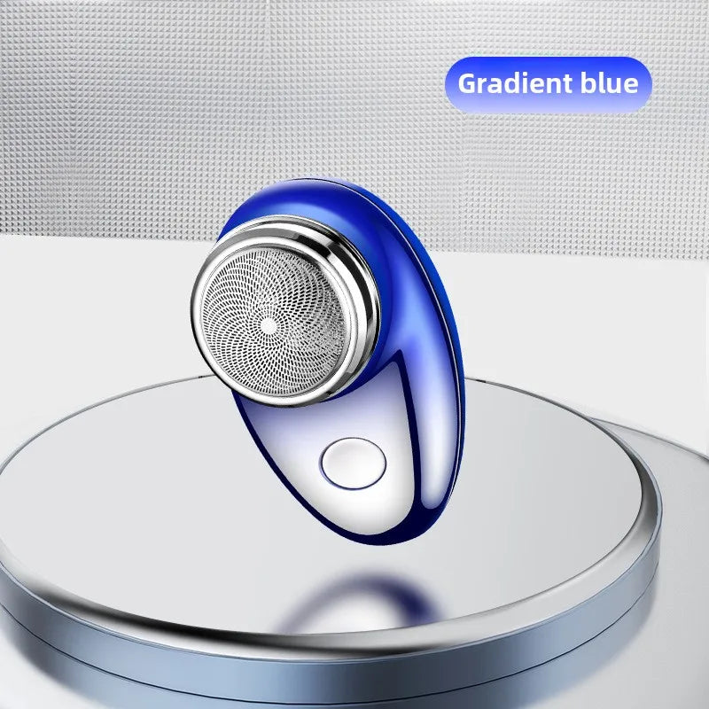 Men's Mini Shaver Waterproof Razors Machine with USB Charging Portable Electric Razor Essential Beard Trimmer for Outdoor Travel Peaceful Pleasures Health and Wellness Gradient Blue