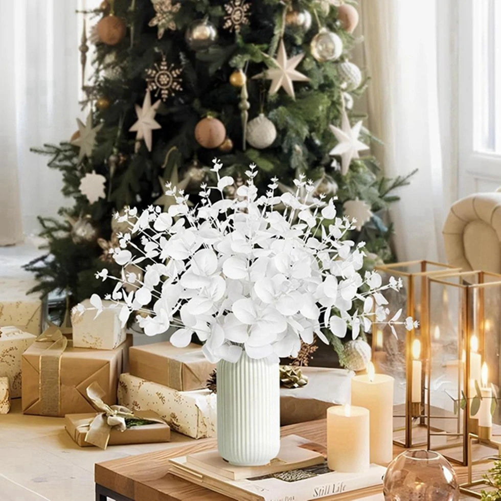 Artificial White Eucalyptus Stems – Wedding, Vase & DIY Decor