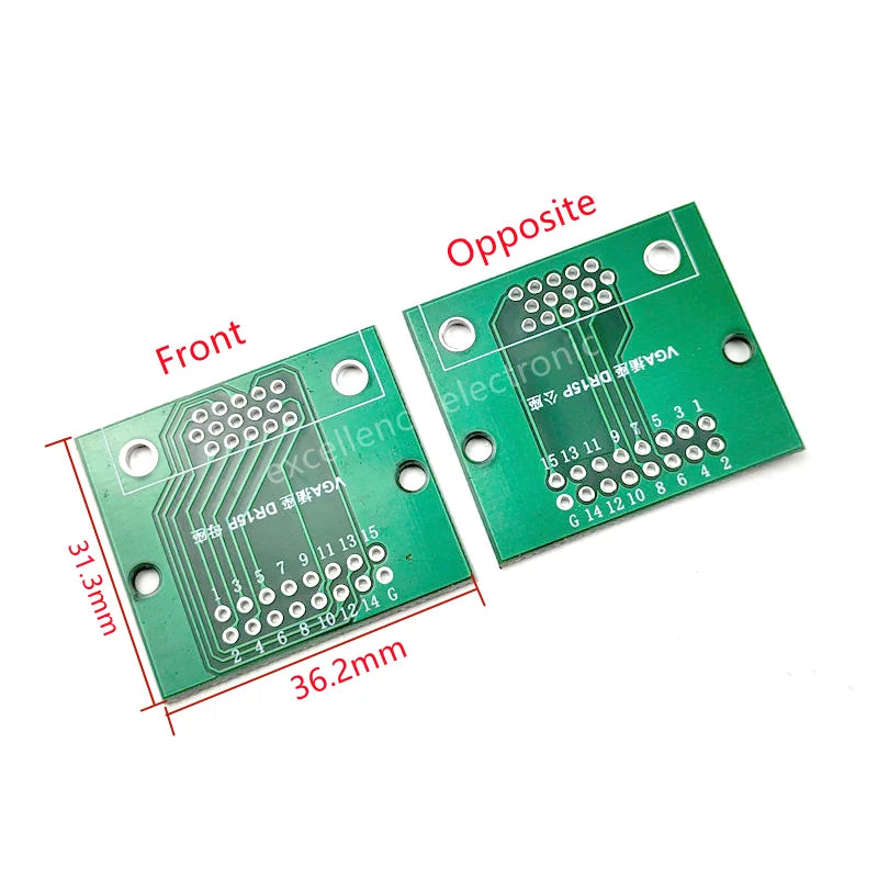 1PCS Vertical DR15 with Fixed Screw to Dip 2.54mm Interface Test Board D-sub VGA Male / Female Socket PCB Conversion Board Peaceful Pleasures Health and Wellness TYPE-7