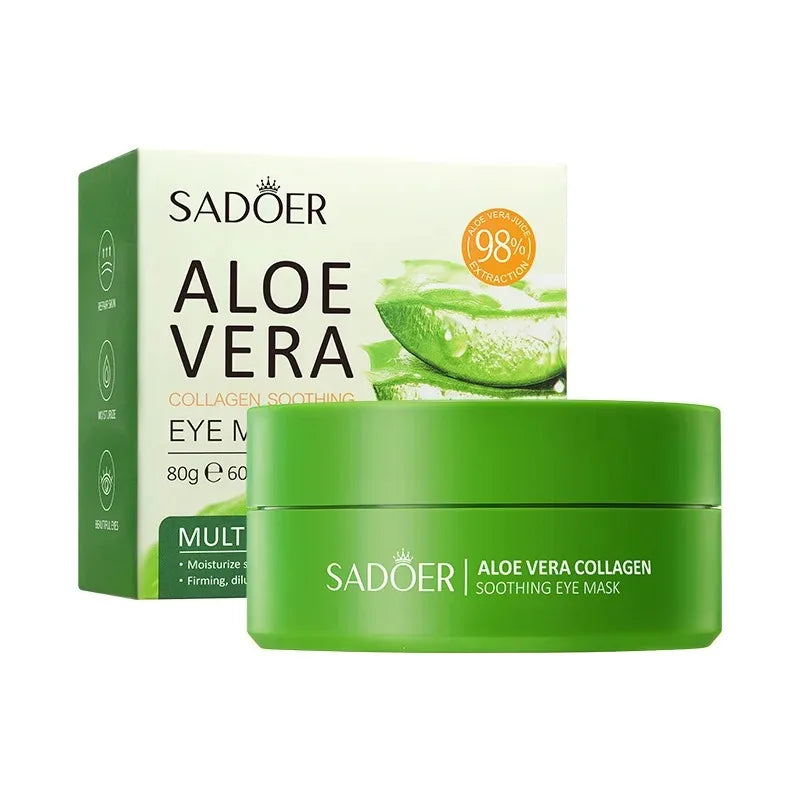 60pcs Aloe Vera Collagen Eye Mask for Skin Care Peaceful Pleasures Health and Wellness