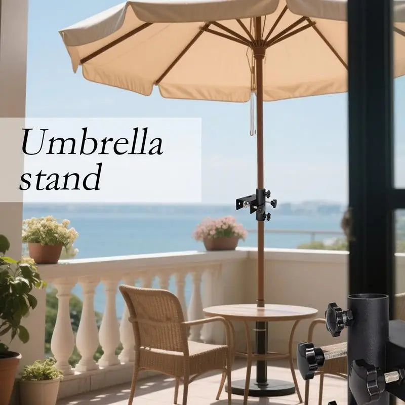 Adjustable Metal Patio Umbrella Holder & Parasol Stand