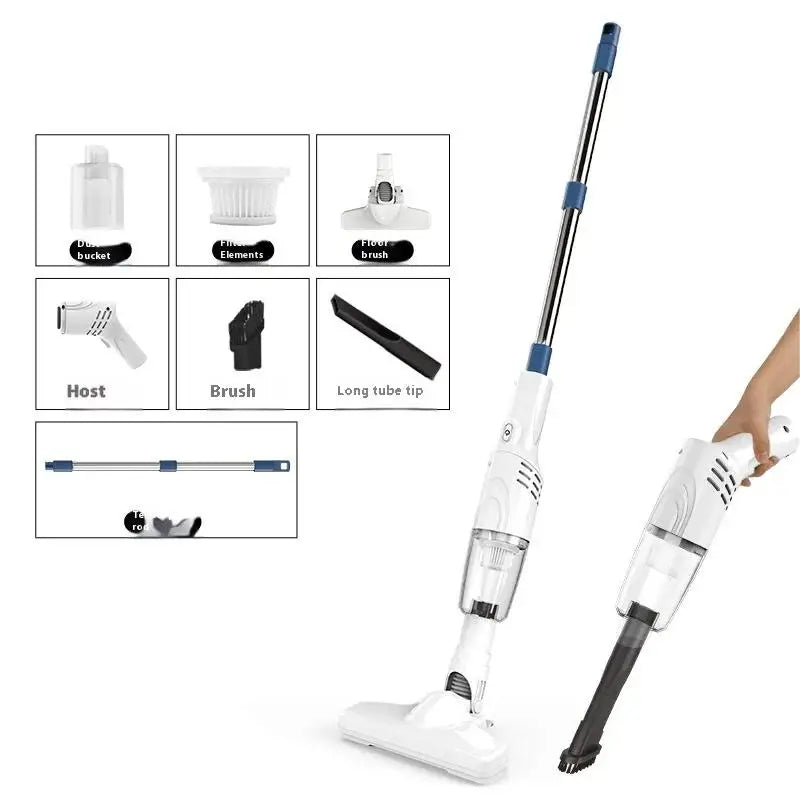 HOMEFISH Portable Handheld Household Vacuum Cleaner Wireless Strong Suction Multi-Function and Car Vacuum Cleaner Peaceful Pleasures Health and Wellness White Vacuum Cleaner