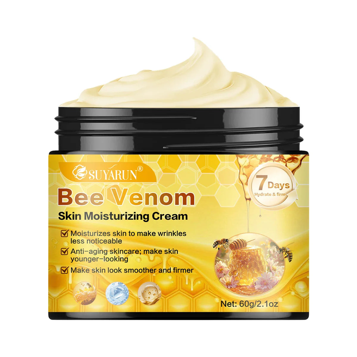 SUYARUN Bee Venom Cream – Hydrating Anti-Aging Face Moisturizer