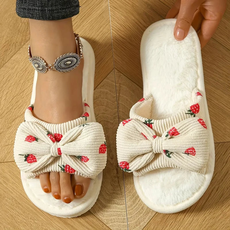 Women's Bow Knot EVA Indoor Slippers | Anti-Slip House Slides