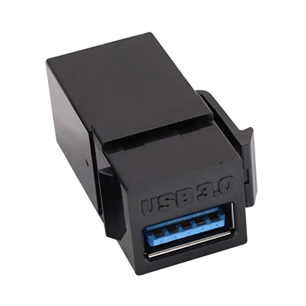 USB To USB Adapter Female To Female Connector for Wall Plate Outlet Panel USB 3.0 Keystone Jack Inserts Easy Installation Peaceful Pleasures Health and Wellness Black
