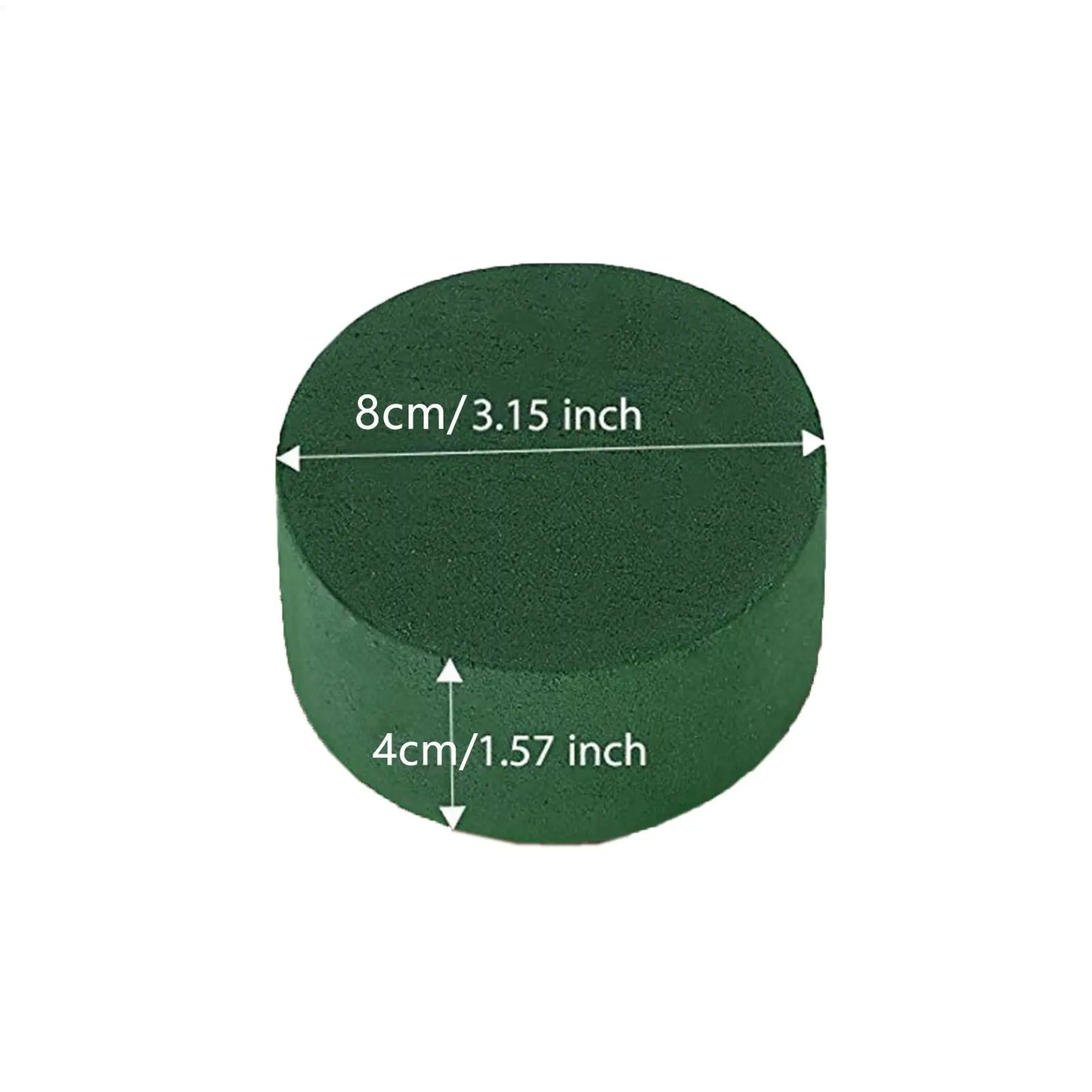 Green Round Floral Foam Blocks | Dry & Wet Flower Arrangement 6pc