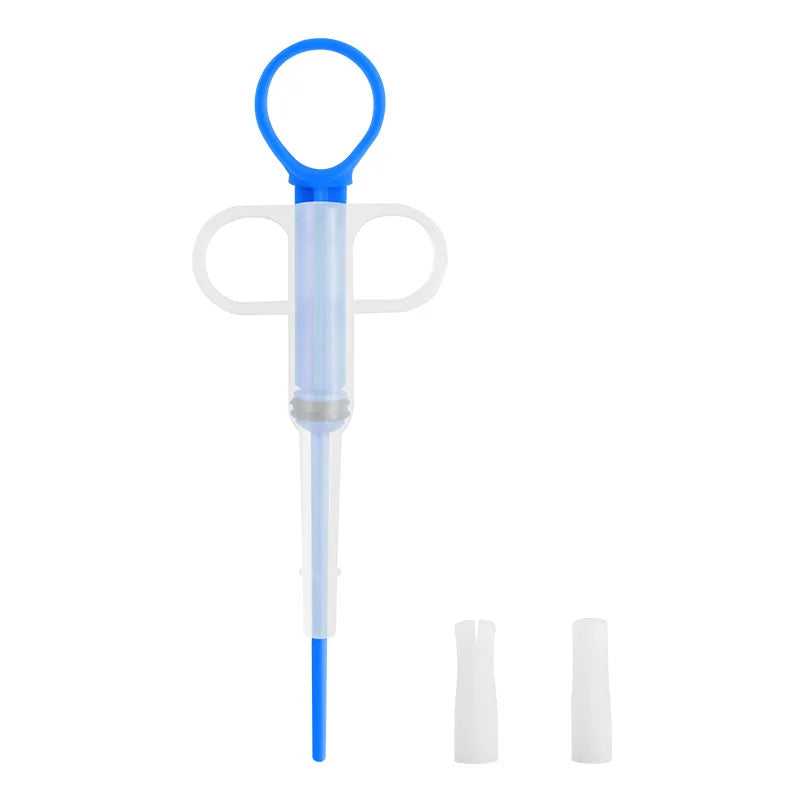 Pet Pill Dispenser & Syringe Feeder Kit for Dogs & Cats Pet Medicine Feeder Peaceful Pleasures Health and Wellness Blue