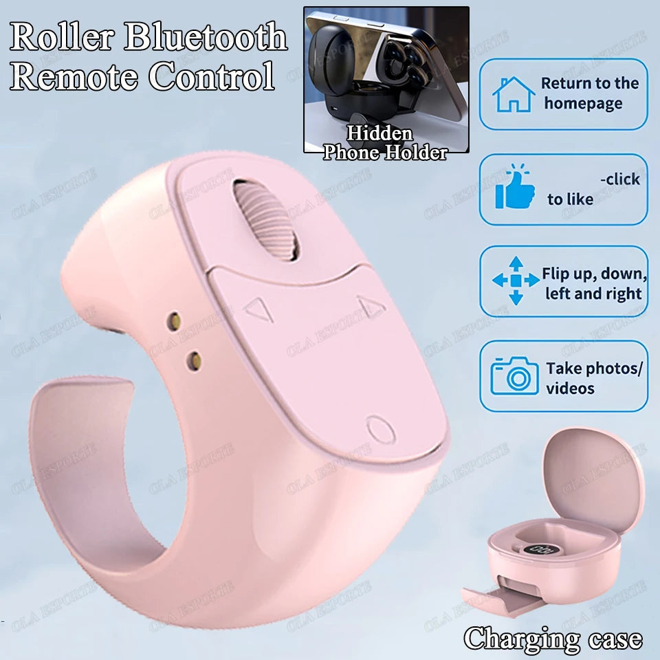 JX-12 Bluetooth Ring Remote – Selfie, Page Turner & Scroller