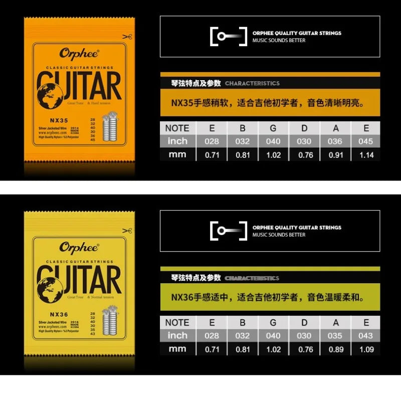 Guitar Accessories Orphee Strings NX Classical 1-6 Nylon