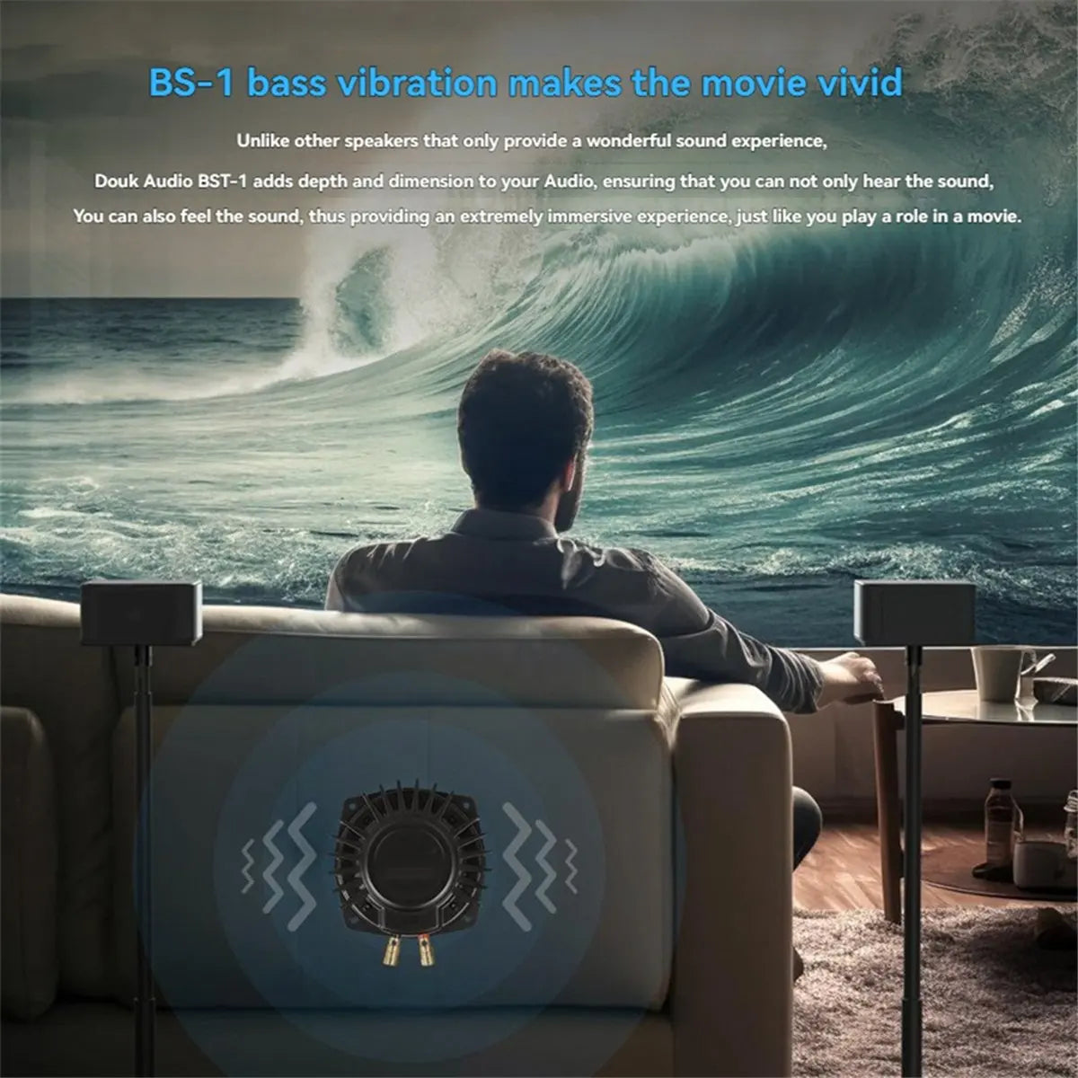 50W Bass Shaker Vibration Speaker | Home Theater & Car Seat Peaceful Pleasures Health and Wellness