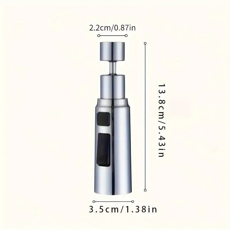 3-Mode Kitchen Faucet Aerator Extender – Splash-Proof Filter