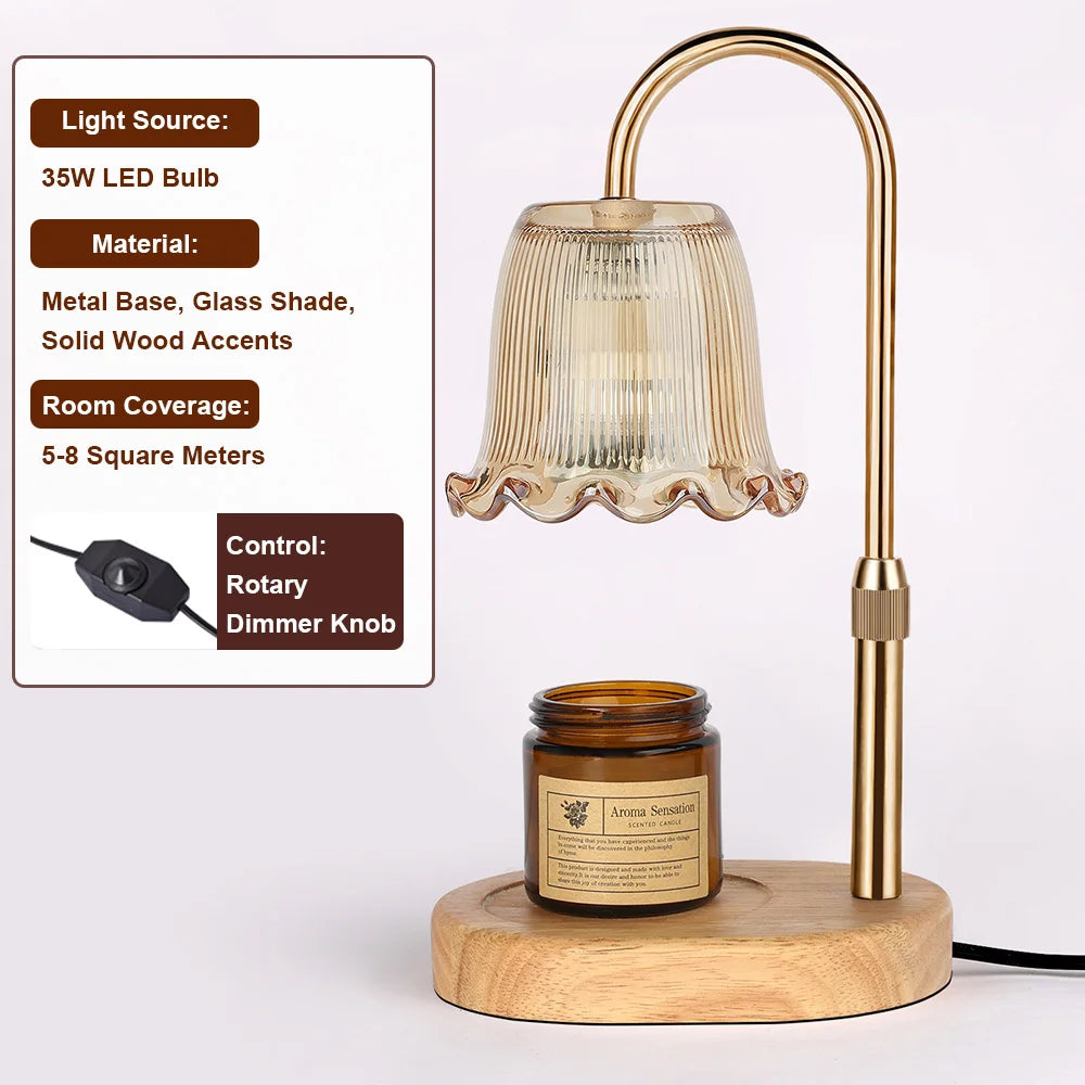 35W Dimmable Candle Warmer Lamp | Adjustable Height & Gift