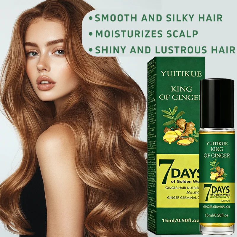 YUITIKUE King Of Ginger Hair Oil | 7 Days Golden Week Formula | Ginger Germinal Oil For Hair Nutrient & Scalp Nourishment 15ml Peaceful Pleasures Health and Wellness