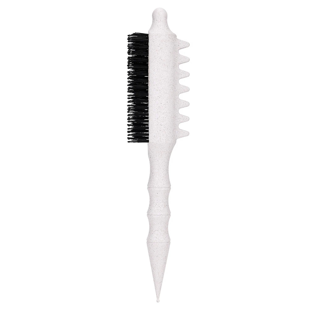 New STYLISH TAIL COMB - Multi-Row Teasing Comb for Voluminous Updos & Curls - Boar Bristle Hair Brush for Professional Styling Peaceful Pleasures Health and Wellness white