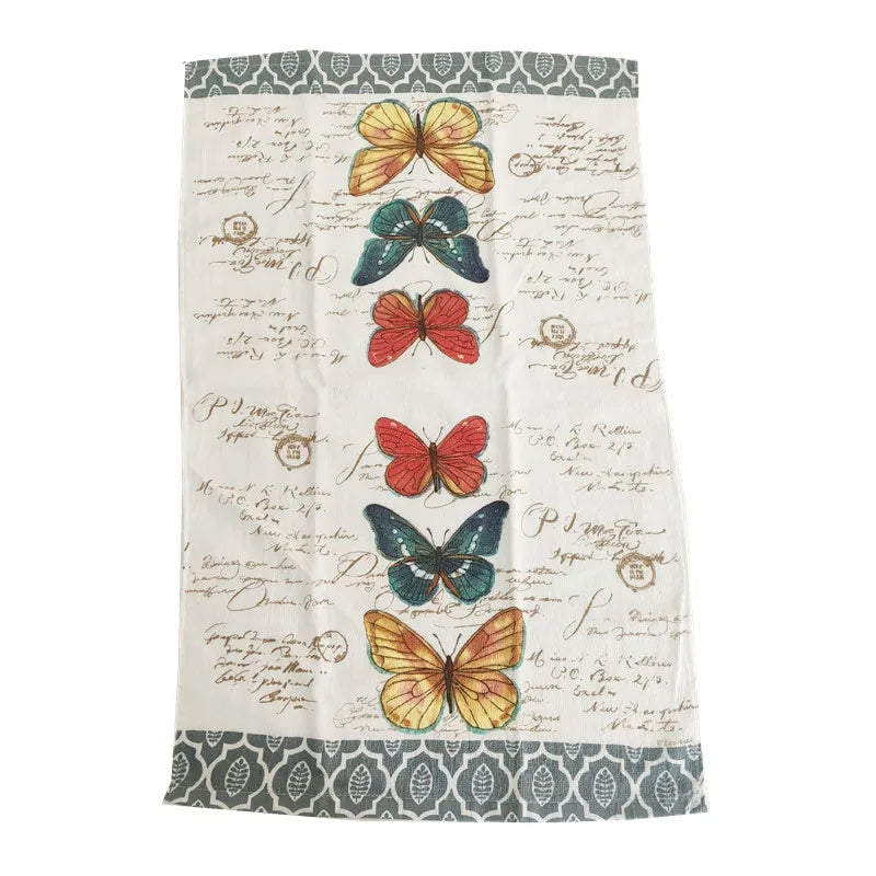 5-Pack 100% Cotton Printed Kitchen Tea Towels | 41x64cm