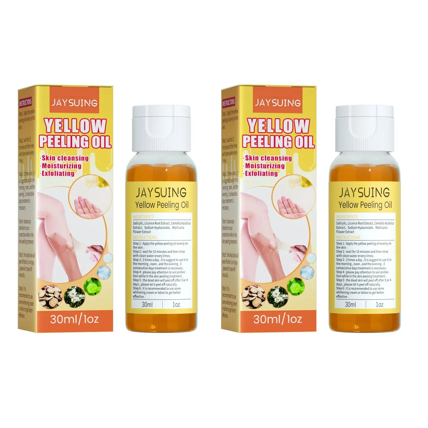 Jaysuing Yellow Peeling Oil – Brighten & Exfoliate Face & Body