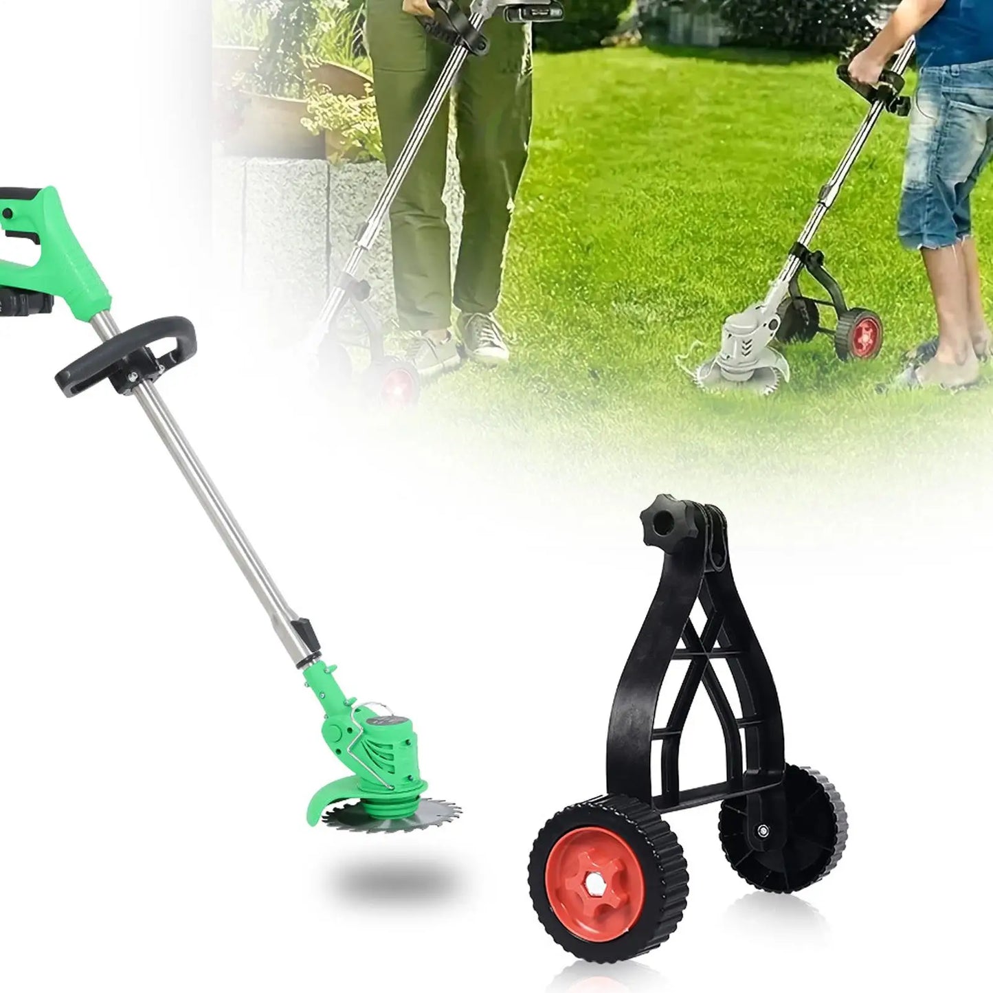 Adjustable String Trimmer Support Wheels | Lawn Mower Stand Trimmer Support Stand Peaceful Pleasures Health and Wellness