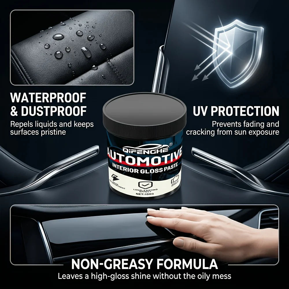 150g Car Plastic Restorer, Dashboard Polish & Tire Shine Paste