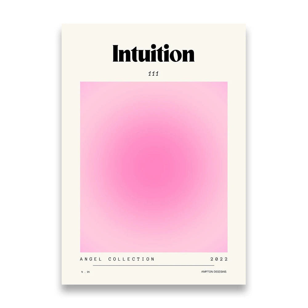 Pink Aura Spiritual Affirmation Canvas Wall Art | Nordic Print